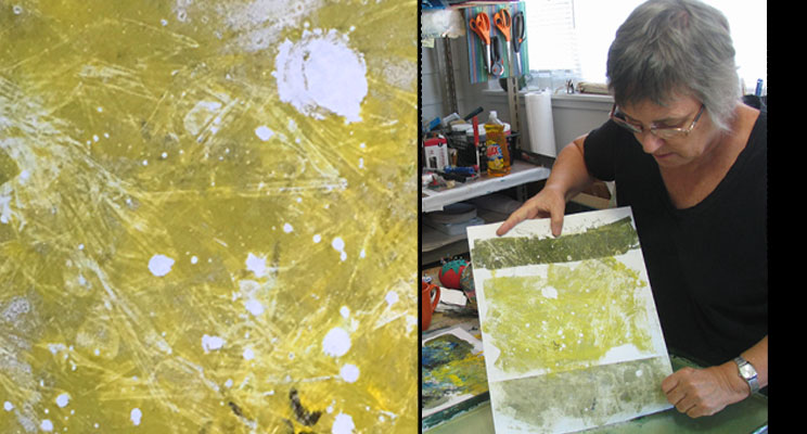 Monotype Printing on Rice Paper and Fabric… What a great Sunday morning of  printmaking! — Bobbi Baugh Studio